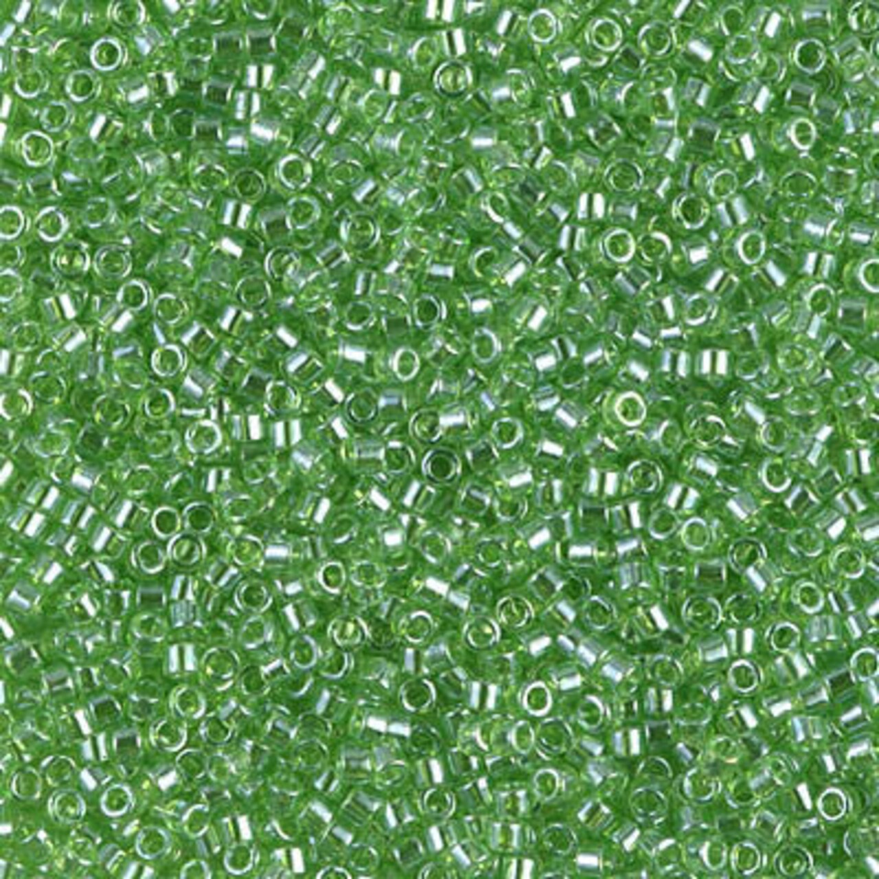 Miyuki Delica Bead 11/0, DB1226, Transparent Lime Luster, 5 grams